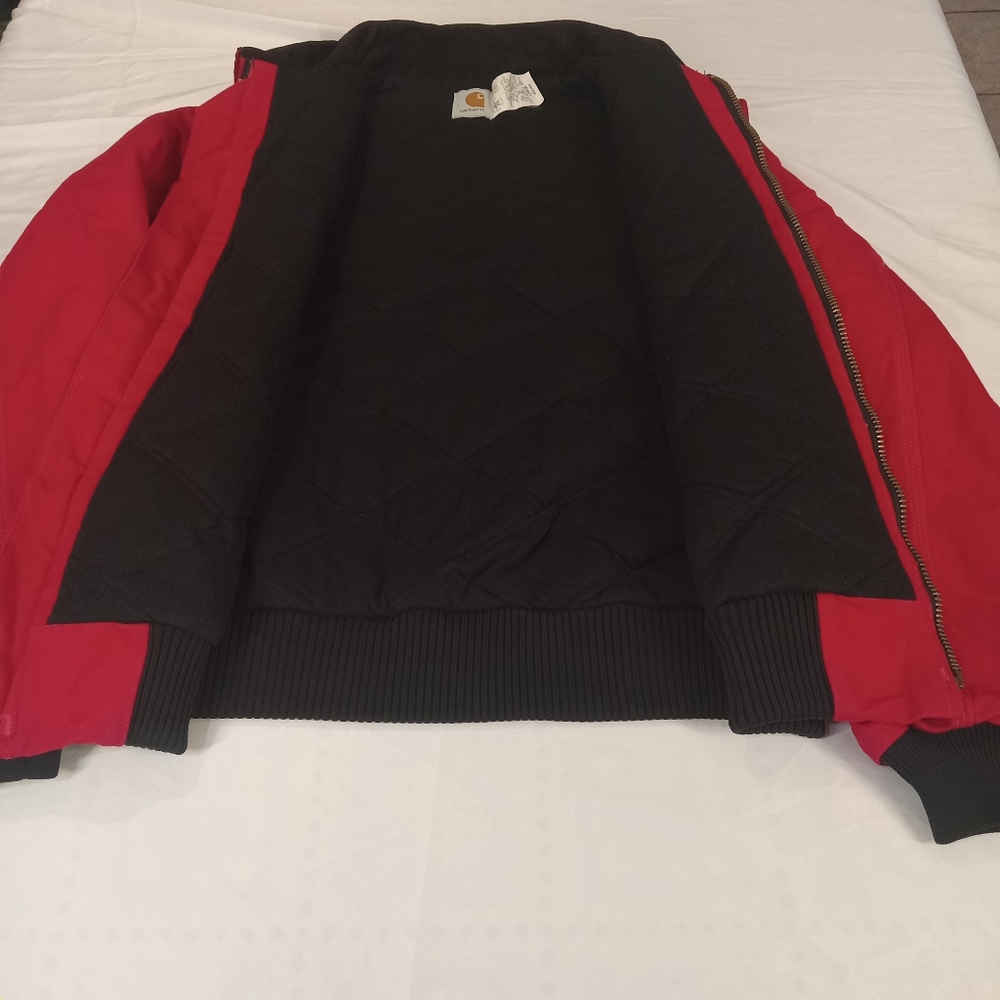 Carhartt Men's Vintage Red Full Zip  Insulated Lined Jacket - Picture 7 of 16